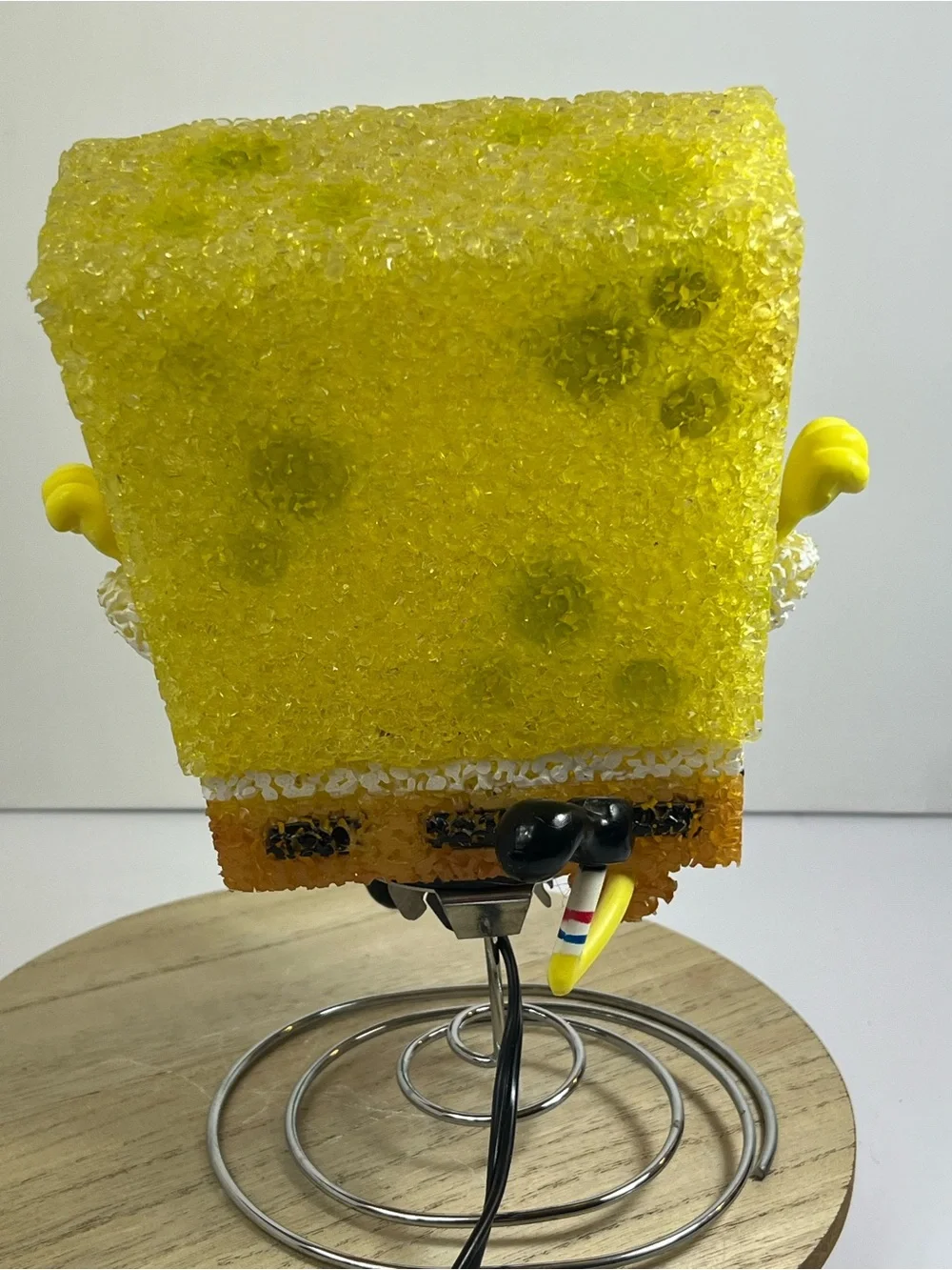 SpongeBob Square Pants Lamp Night Light Nickelodeon 9” Missing Nose Plastic VTG